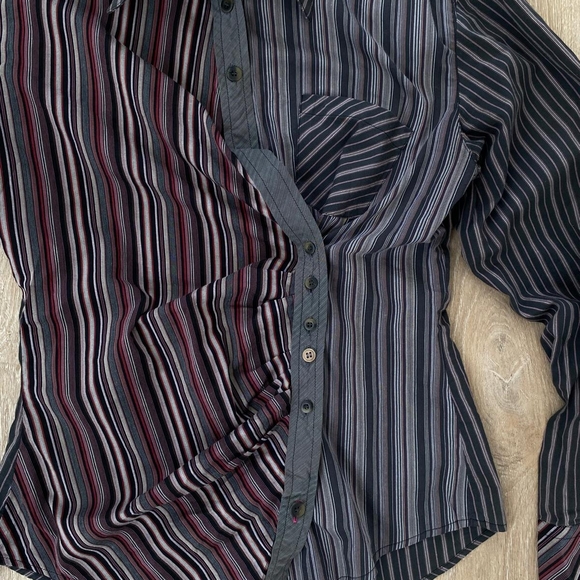 Miss Sixty Multicolor Striped Button Down Shirt - Picture 3 of 8